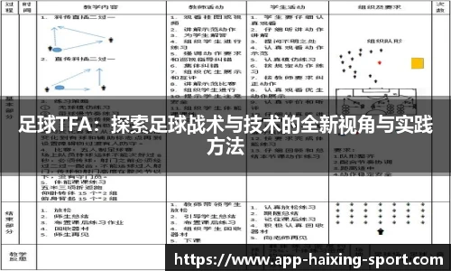 足球TFA：探索足球战术与技术的全新视角与实践方法